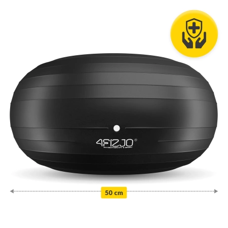 AIR BALL DONUT gimnasztikai labda, fekete