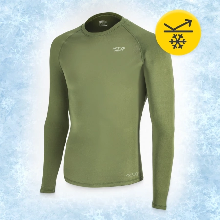 Unisex termikus alsóruha - zöld szett, póló + nadrág, XL méret