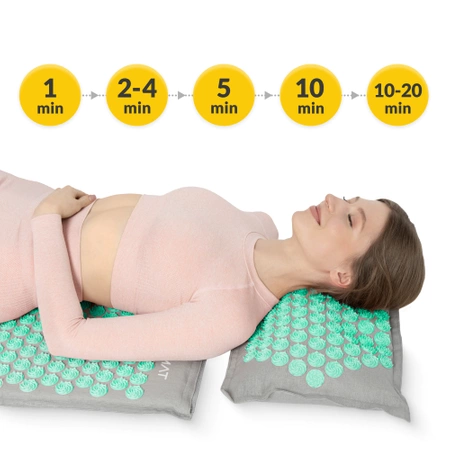 ECO akupresszúrás matrac hajdina- és töltettel, türkizkék