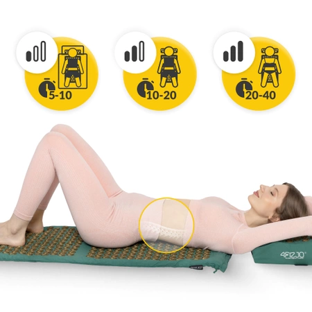 ECO akupresszúrás matrac párnával, XL, zöld