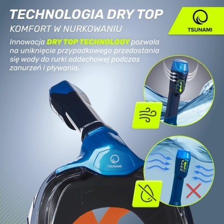 TSUNAMI PRO teljes arcú búvármaszk, L/XL