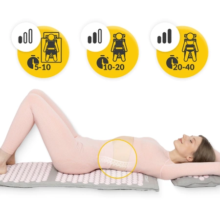 ECO akupresszúrás matrac hajdina- és töltettel, rózsaszín