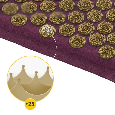 ECO akupresszúrás matrac hajdina és kókusz töltettel, lila