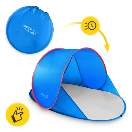 Önfelállító strandsátor, kék-piros