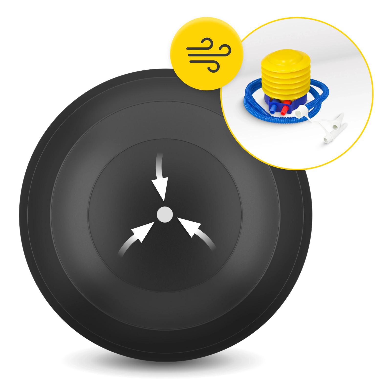 pilka gimnastyczna dmuchana peanut