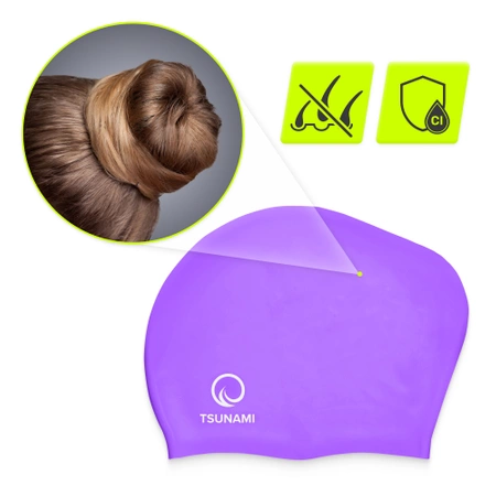 TSUNAMI unisex úszósapka, lila