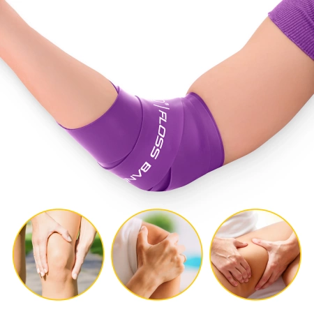 FLOSS BAND rehabilitációs edzőszalag, 1,5 mm, lila