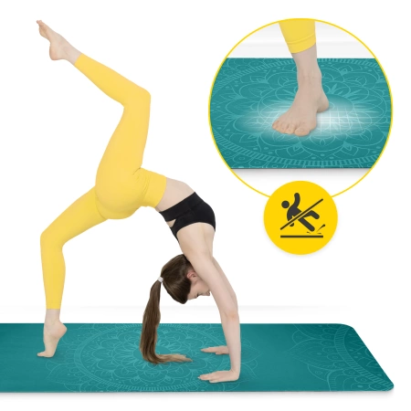 Velúros jóga- és tornaszőnyeg, 1,5 mm, zöld