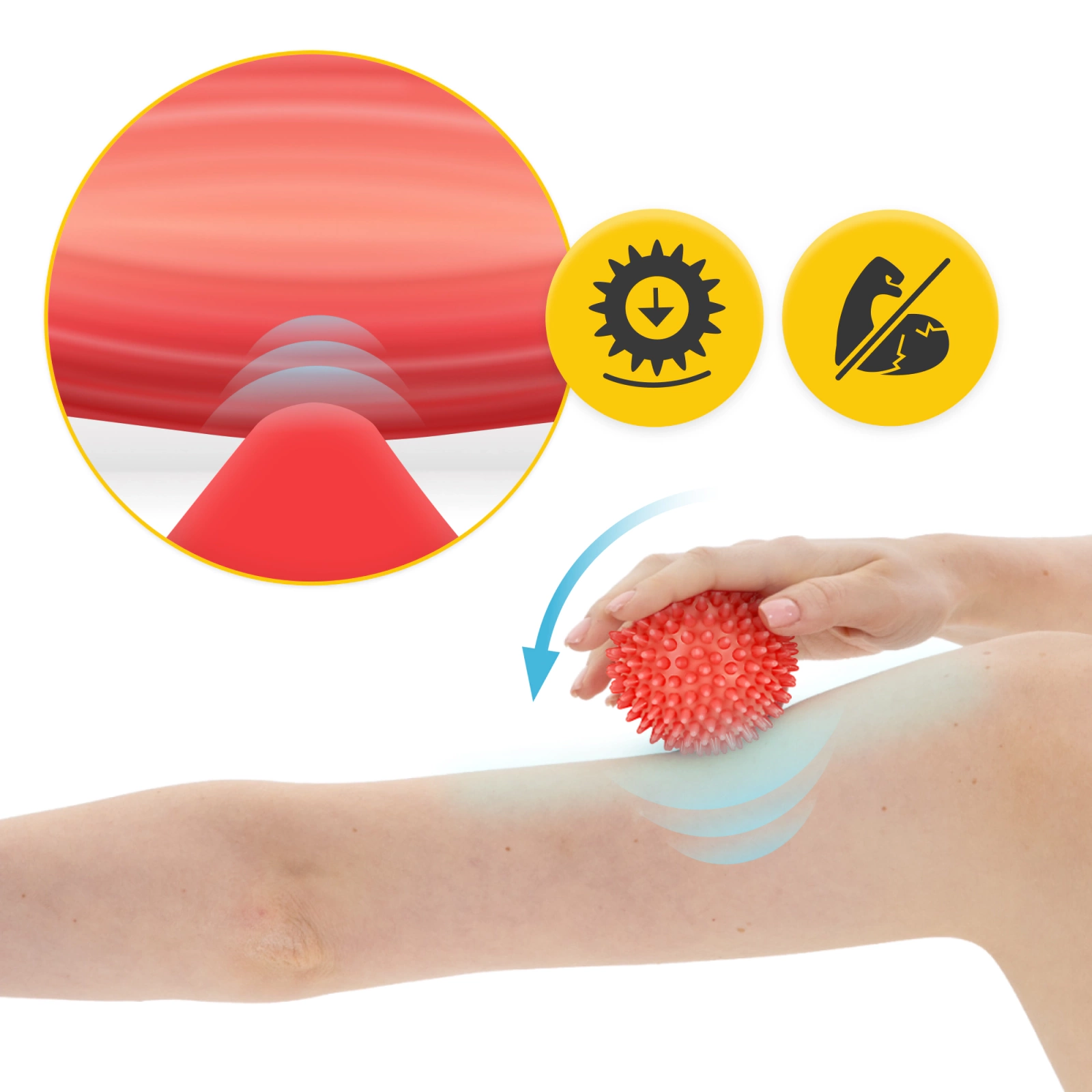 zestaw piłeczek do masażu jeżyki z kolcami