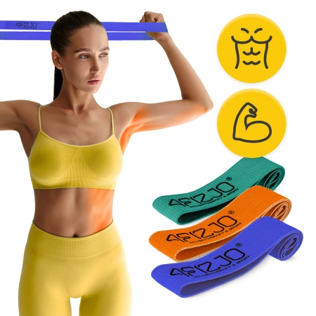 FLEX BAND textil erősítő gumiszalag szett, 3 db