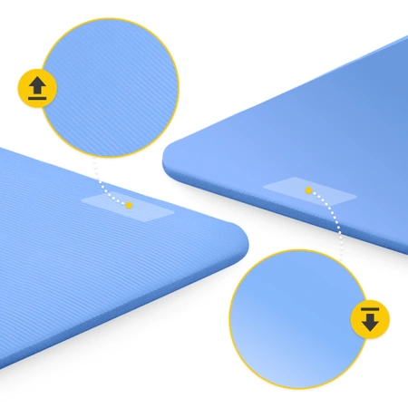 NBR torna- és jógaszőnyeg, 180 × 60 × 1 cm, kék