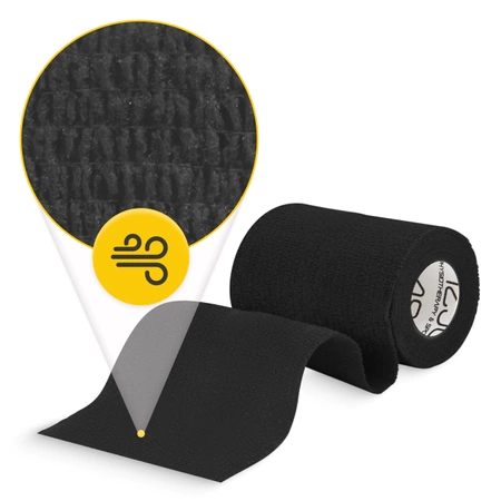 Öntapadó kötésrögzítő pólya, 4,5 m × 10, fekete