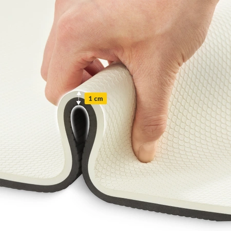 TPE csúszásgátló jóga- és edzőszőnyeg, 1 cm, szürke