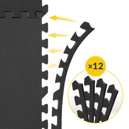 PUZZLE habszivacs védőszőnyeg, 60 x 60 cm, 6 db