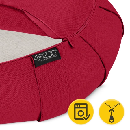 ZAFU félhold alakú meditációs párna, piros