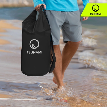 TSUNAMI vízálló zsák, 30 l, fekete