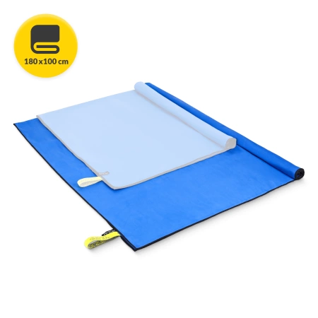 Gyorsan száradó mikroszálas törölköző, 180 x 100 cm kék