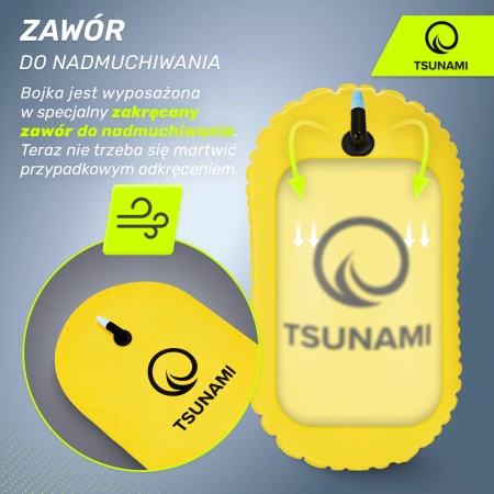 TSUNAMI felfújható biztonsági úszóbója, sárga