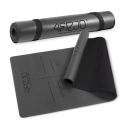 4 mm-es fekete csúszásgátló jóga- és tornaszőnyeg