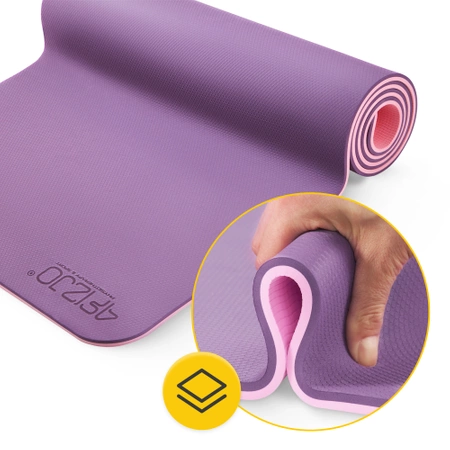 TPE csúszásgátló torna- és jógaszőnyeg, 0,6 cm, lila