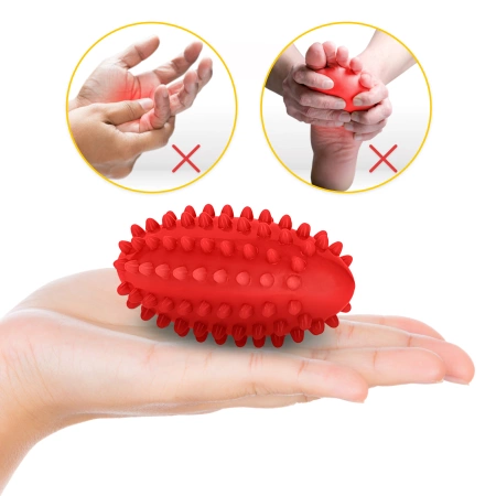 Bab alakú masszírozó labda, piros