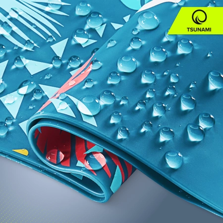 TSUNAMI női úszósapka, leveles minta