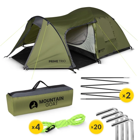 Mountain Goat PRIME TRIO turistasátor, zöld