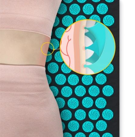 ECO akupresszúrás matrac hajdina- és töltettel, kék