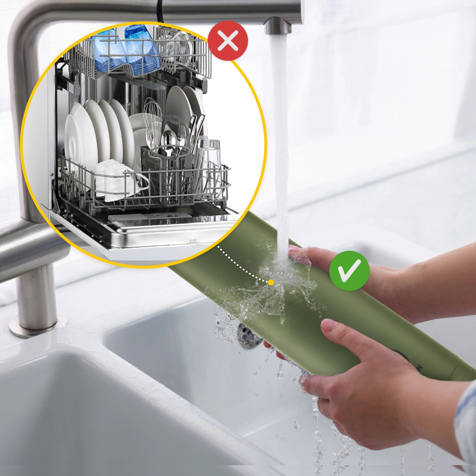 termos stalowy zielony duzy