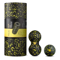 EPP masszázshenger és golyó készlet, 3 db, sárga