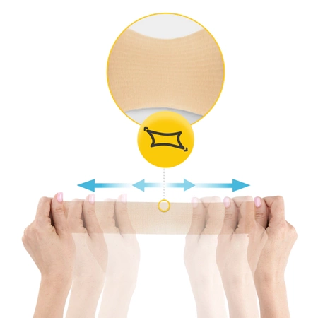 Öntapadó kötésrögzítő pólya, 4,5 m × 5 cm, bézs