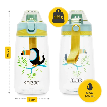 Gyerek kulacs, tukános minta, 550 ml