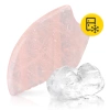 Barázdált Gua Sha kő természetes rózsakvarcból
