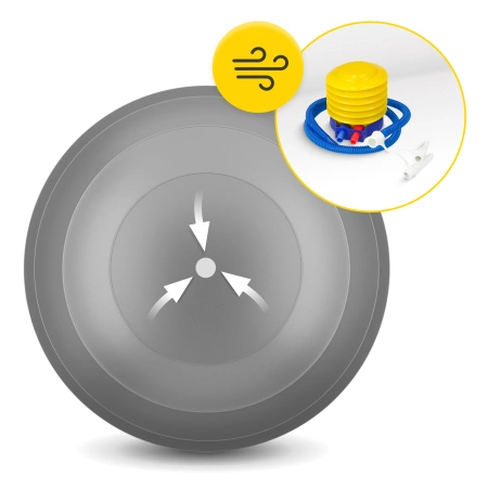 AIR BALL PEANUT gimnasztikai labda, szürke