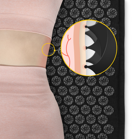 ECO akupresszúrás matrac hajdina és kókusz töltettel, fekete