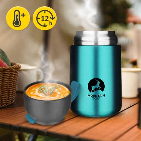 720 ml-es rozsdamentes acél ebédtermosz, kék