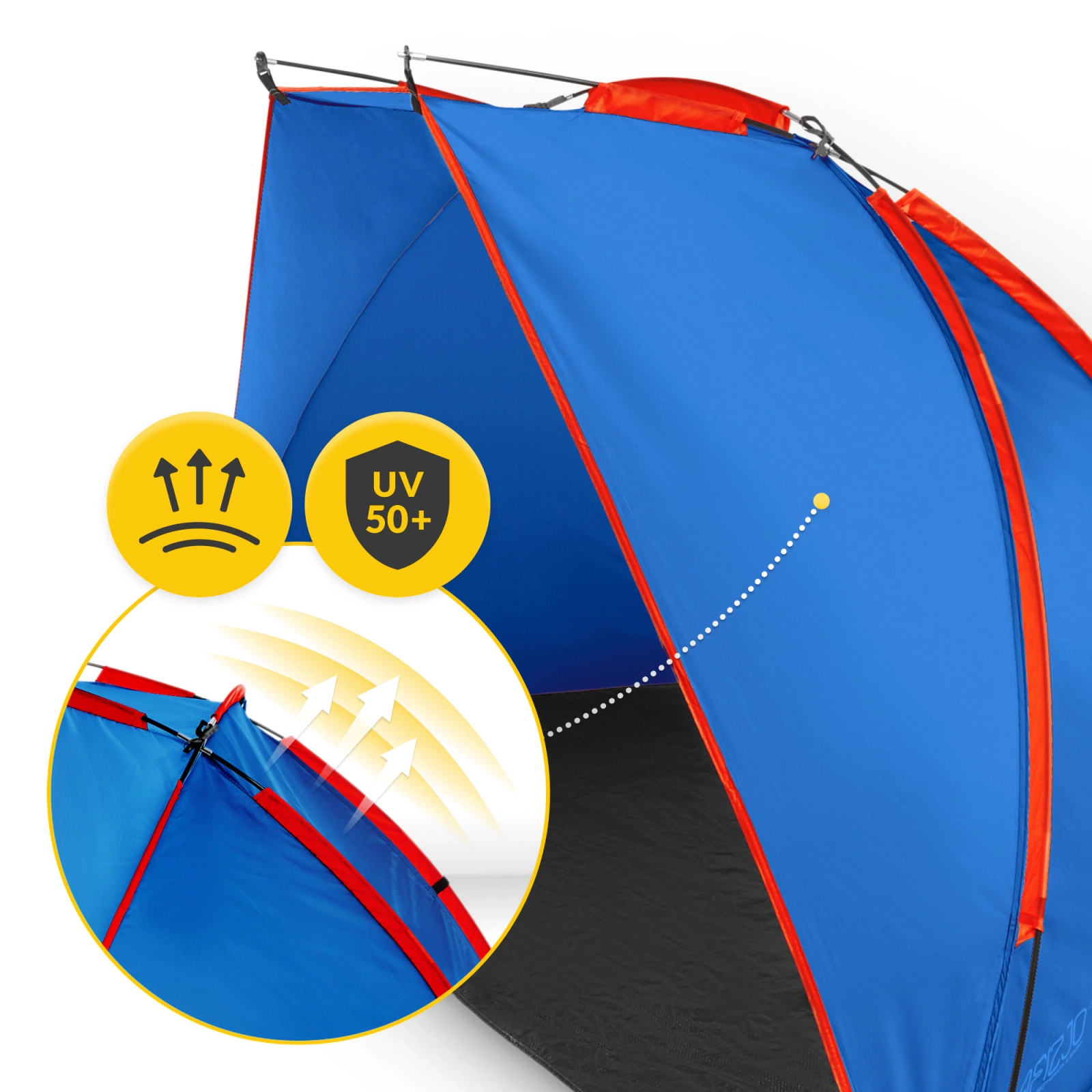 namiot plażowy rozkładany przenośny ochrona