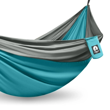 Mountain Goat kétfős utazási függőágy, szürke és türkizkék