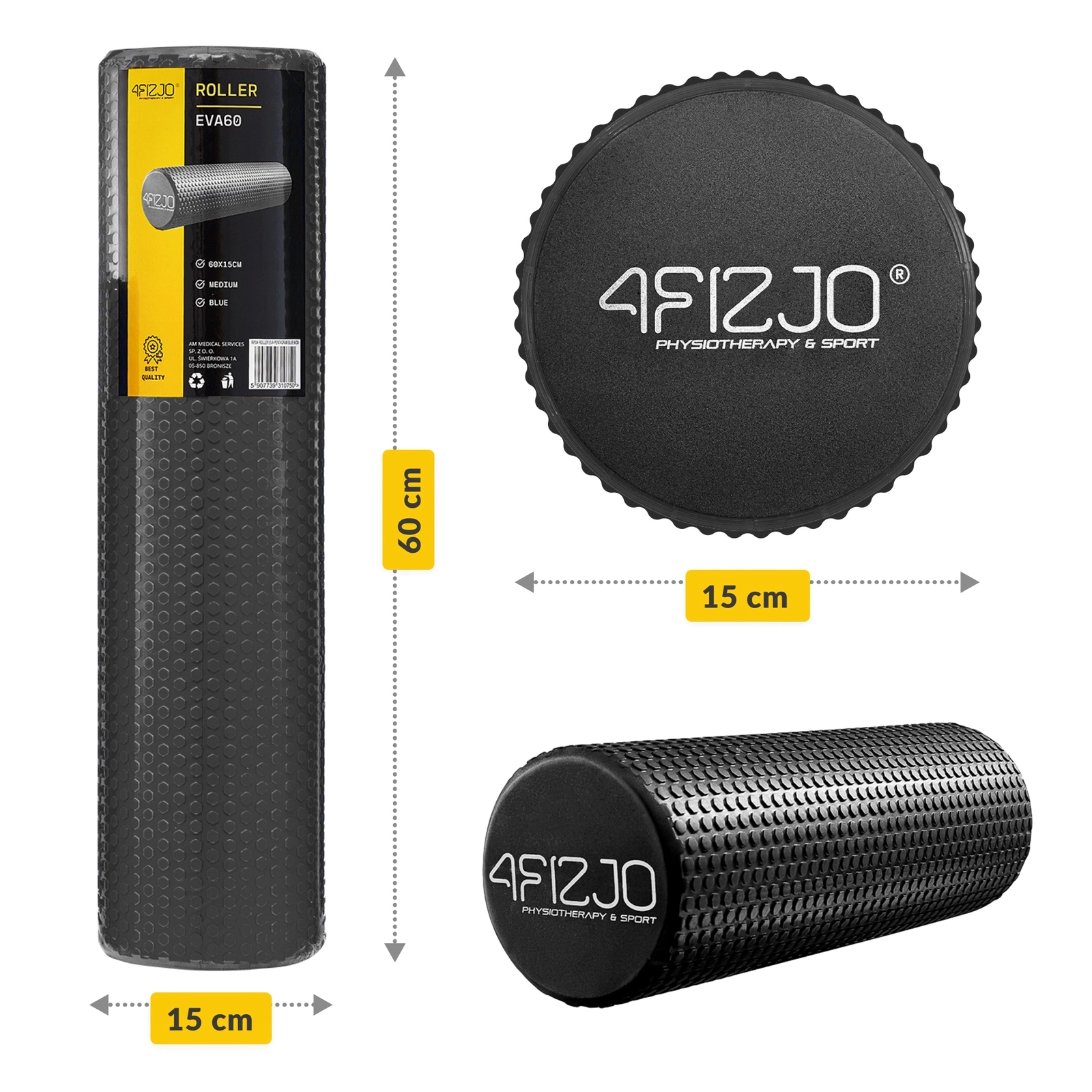 Roller do masażu z mini wypustkami Pentagram