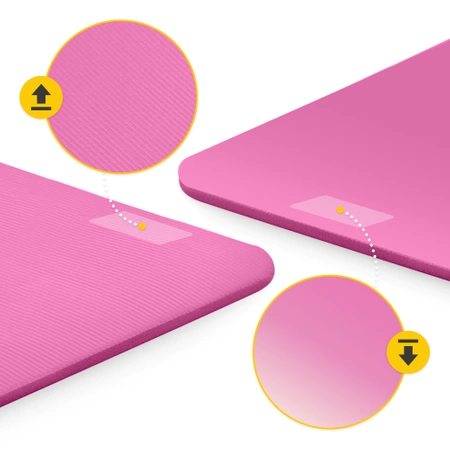 NBR torna- és jógaszőnyeg, 180 × 60 × 1,5 cm, rózsaszín