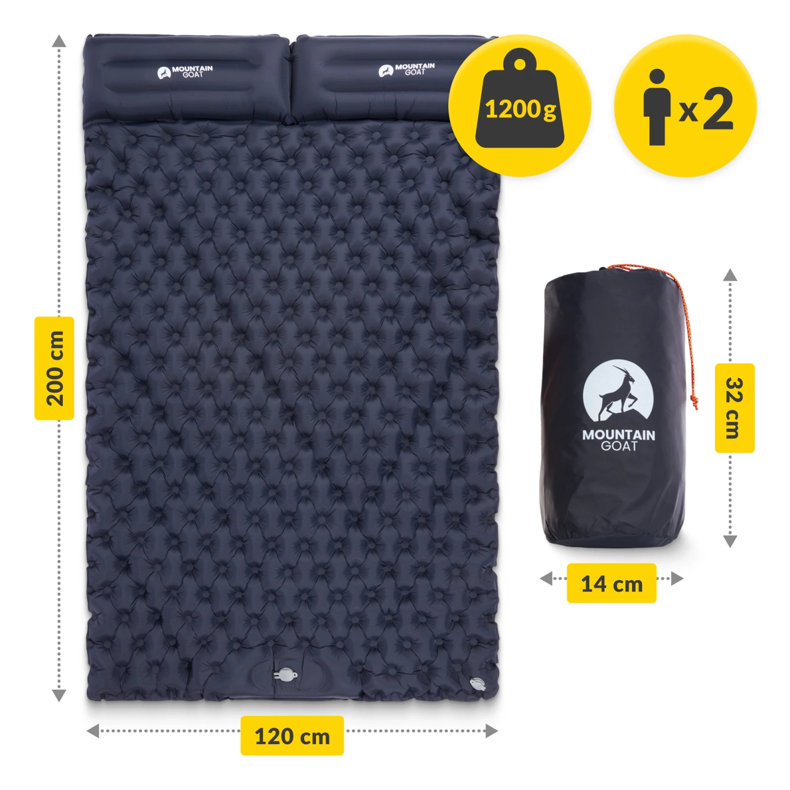 materac dmuchany dwuosobowy samopompujący 