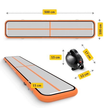 AIR MAT akrobatikai pálya, 5 x 1 x 0,15 m
