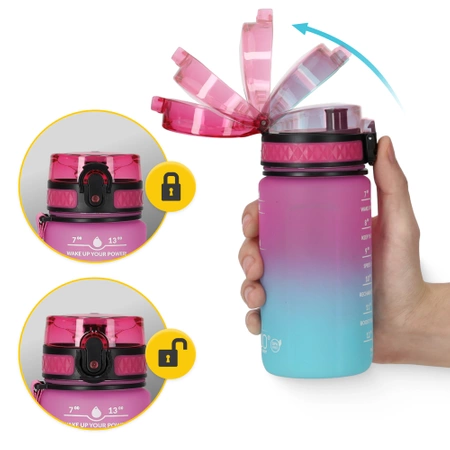 Gyerek kulacs, motivációs minta, 0,5 L, rózsaszín