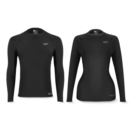 Unisex termikus hosszú ujjú póló – fekete, XXL méret