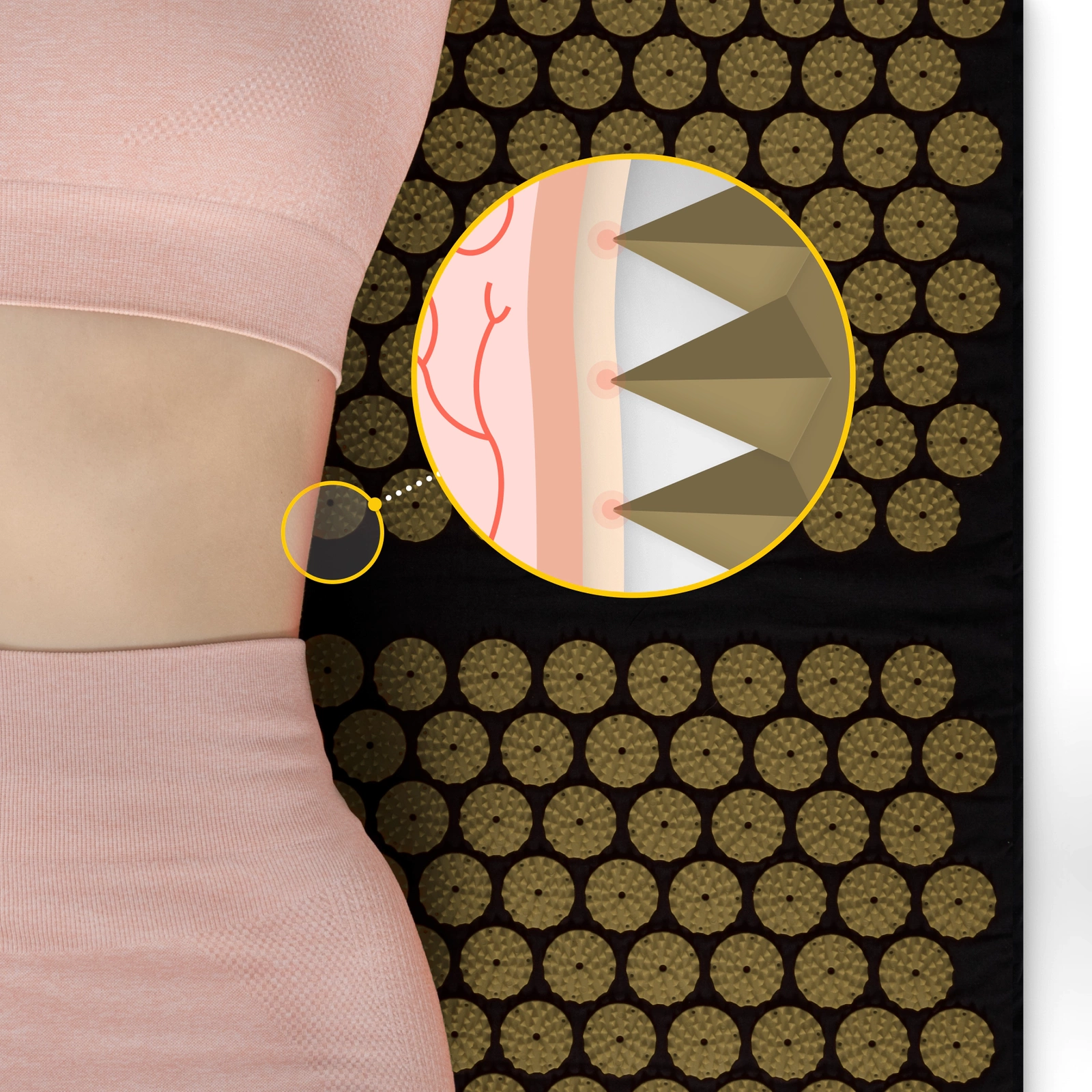 duza mata akupresura klasyczna zlota