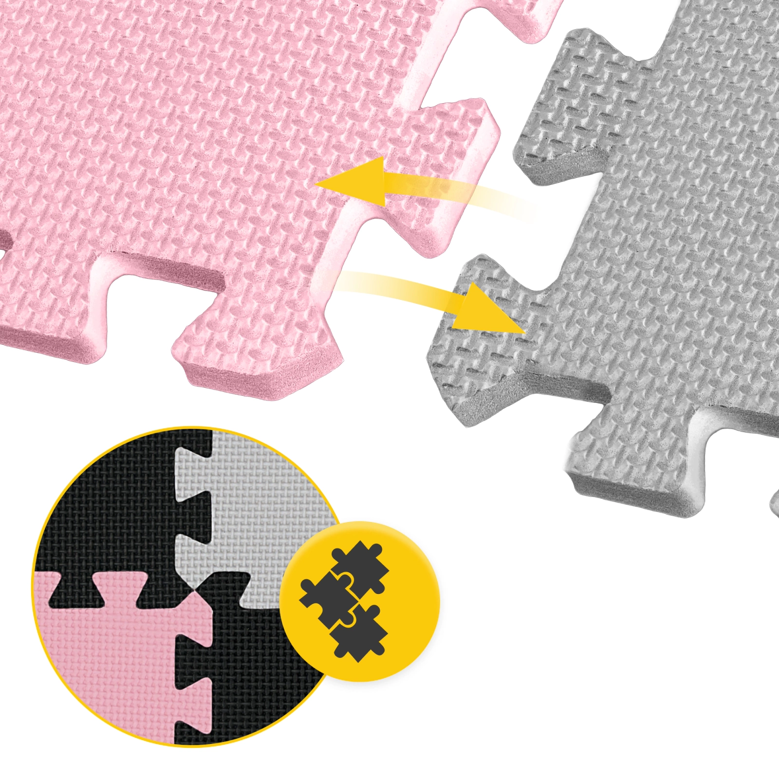 PUZZLE PIANKOWE MATA EDUKACYJNA DLA DZIECI 90x90x1 Materiał pianka