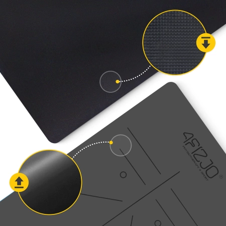 4 mm-es fekete csúszásgátló jóga- és tornaszőnyeg