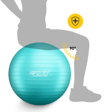 Felfújható gimnasztikai labda, 85 cm, mentazöld