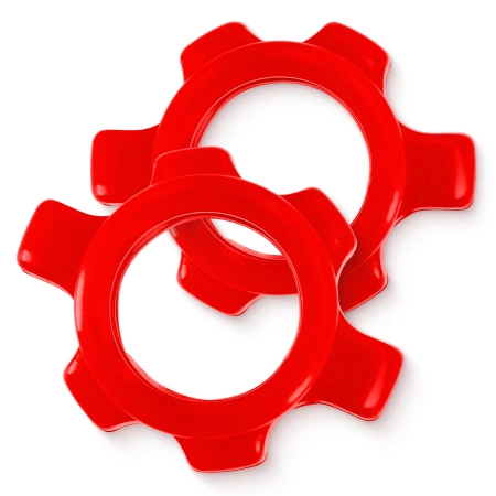 Műanyag bilincsek 25 mm-es nyakhoz, 2 db - piros