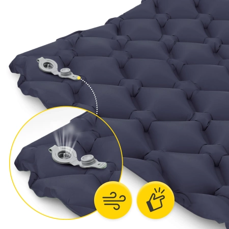 Mountain Goat egyszemélyes felfújható túramatrac, sötétkék